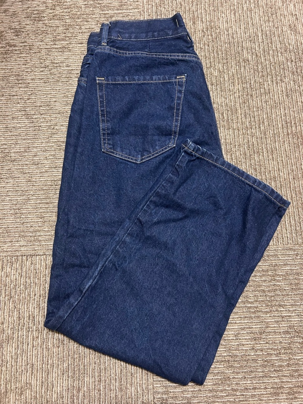 stradivarius Dark Blue Straight Leg Jeans